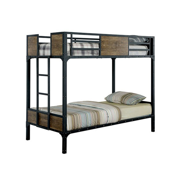 Clapton Twin/Twin Bunk Bed in Black
