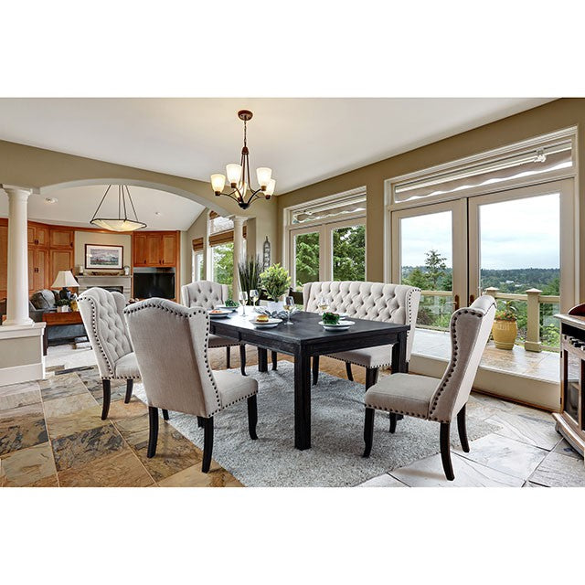 Sania 6 Pc Dining Table Set w/ Bench