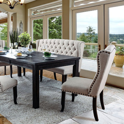 Sania 6 Pc Dining Table Set w/ Bench