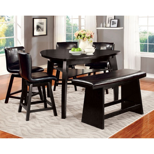 Hurley 6 Pc Counter Ht Table Set w/ Bench