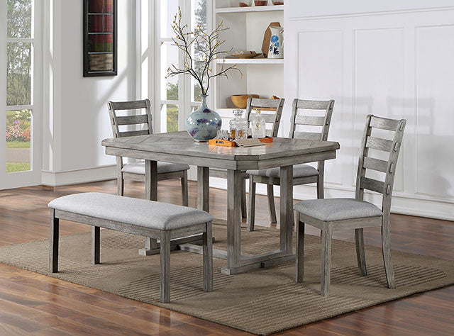 Laquila 6 Pc Dining Table Set w/ Bench