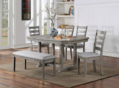 Laquila 6 Pc Dining Table Set w/ Bench