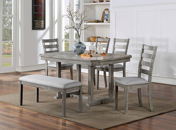 Laquila 6 Pc Dining Table Set w/ Bench
