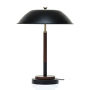 Lámpara de mesa Cosmiclume con forma de paraguas negro - Nogal - Bronce