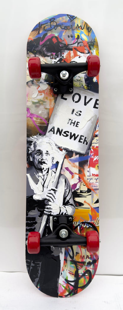 ''Love Is The Answer Skateboard'' Hand-painted Skateboard