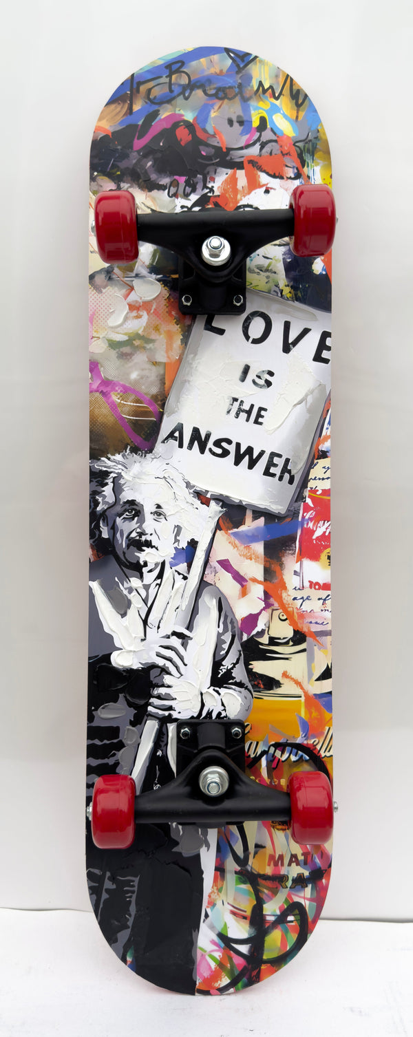 ''Love Is The Answer Skateboard'' Hand-painted Skateboard