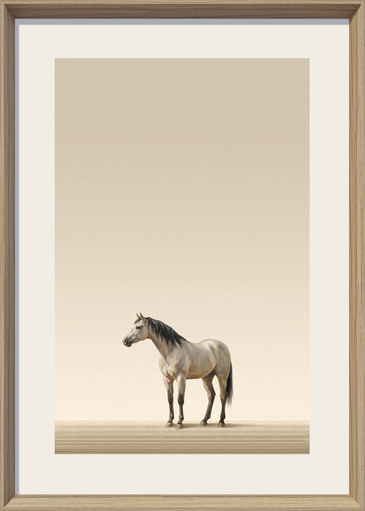 Quiet Stallion I Print on Paper in Frame