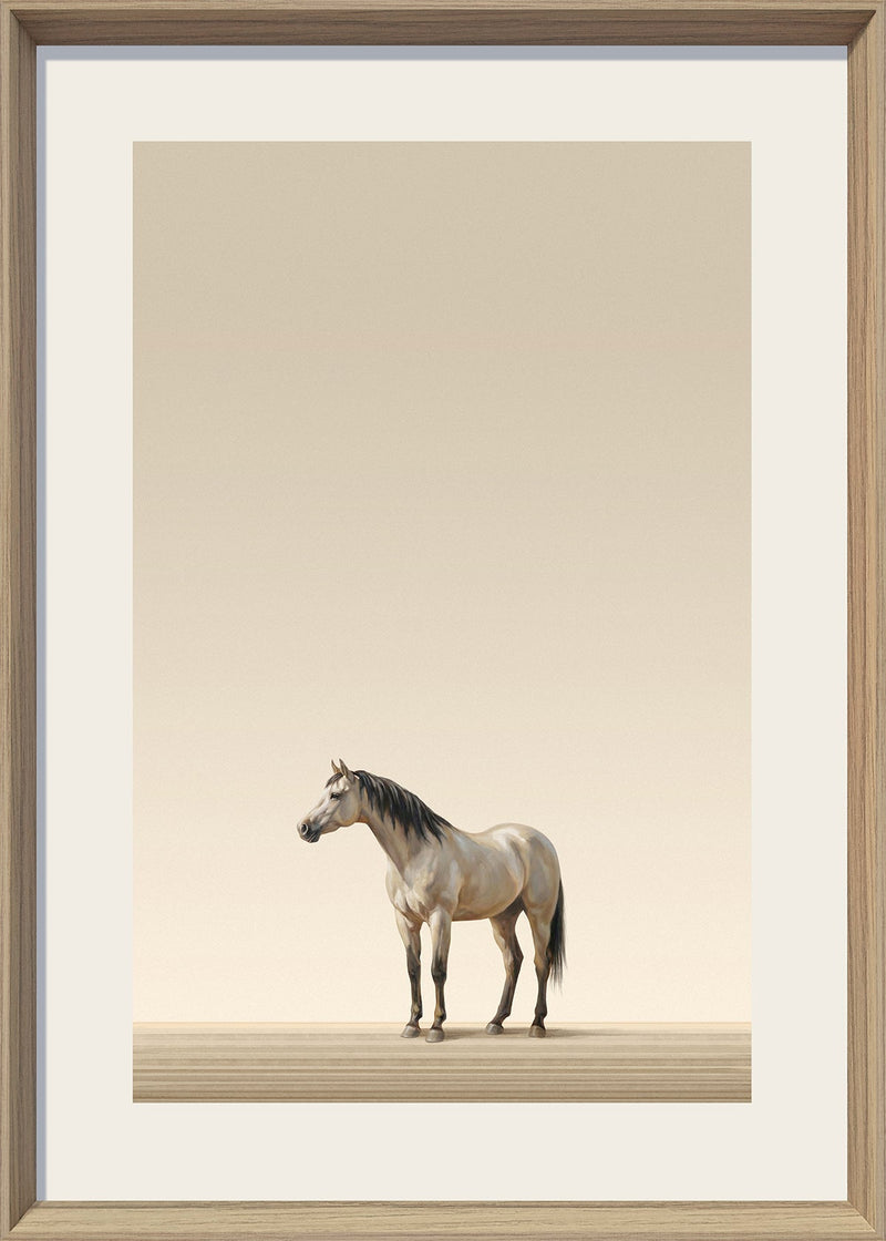 Quiet Stallion I Print on Paper in Frame