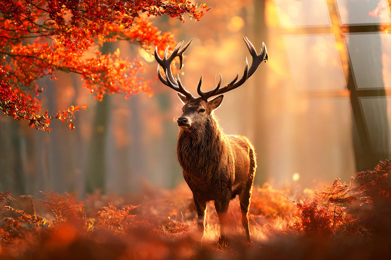 Autumn Stag Tempered Glass