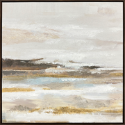 Tranquil Horizon I Hand-embellished Canvas in Frame