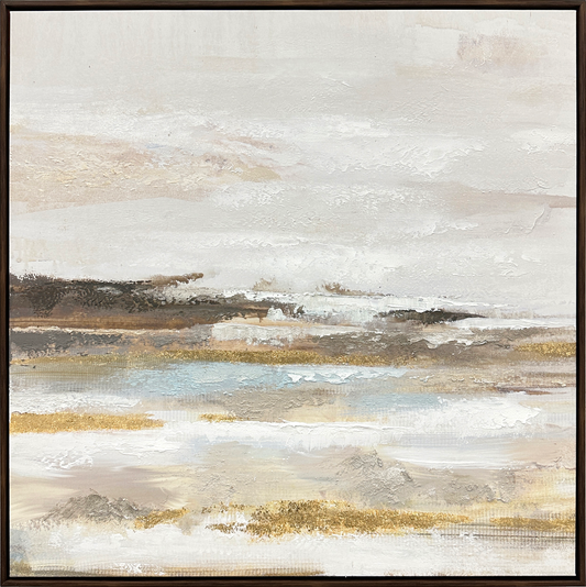 Tranquil Horizon I Hand-embellished Canvas in Frame
