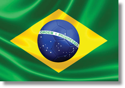 ''Brazilian Flag'' Tempered Glass