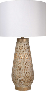 Celestial Carve Laser Cut Metal Table Lamp with Night Light (Case Pack 2)