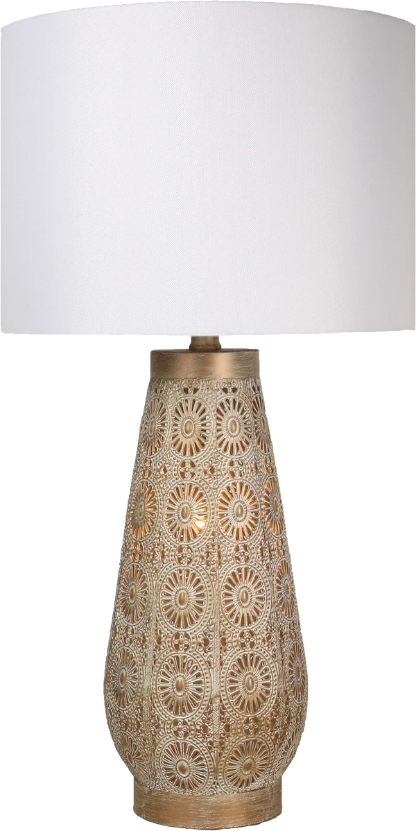 Celestial Carve Laser Cut Metal Table Lamp with Night Light (Case Pack 2)