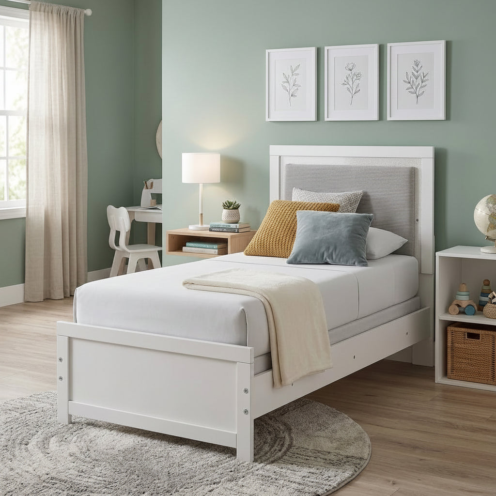 Raechalla Twin Upholstered Panel Bed
