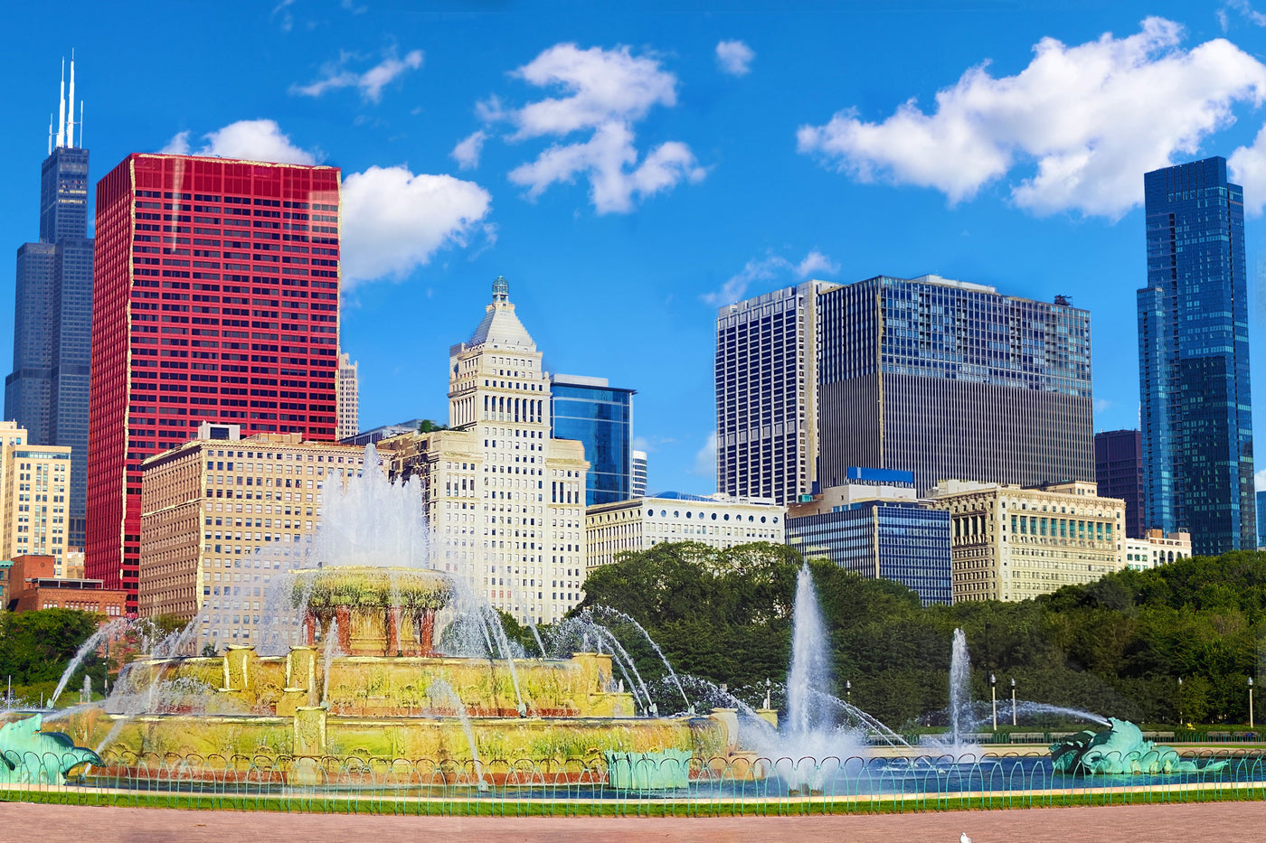 ''Chicago Skyline'' Tempered Glass