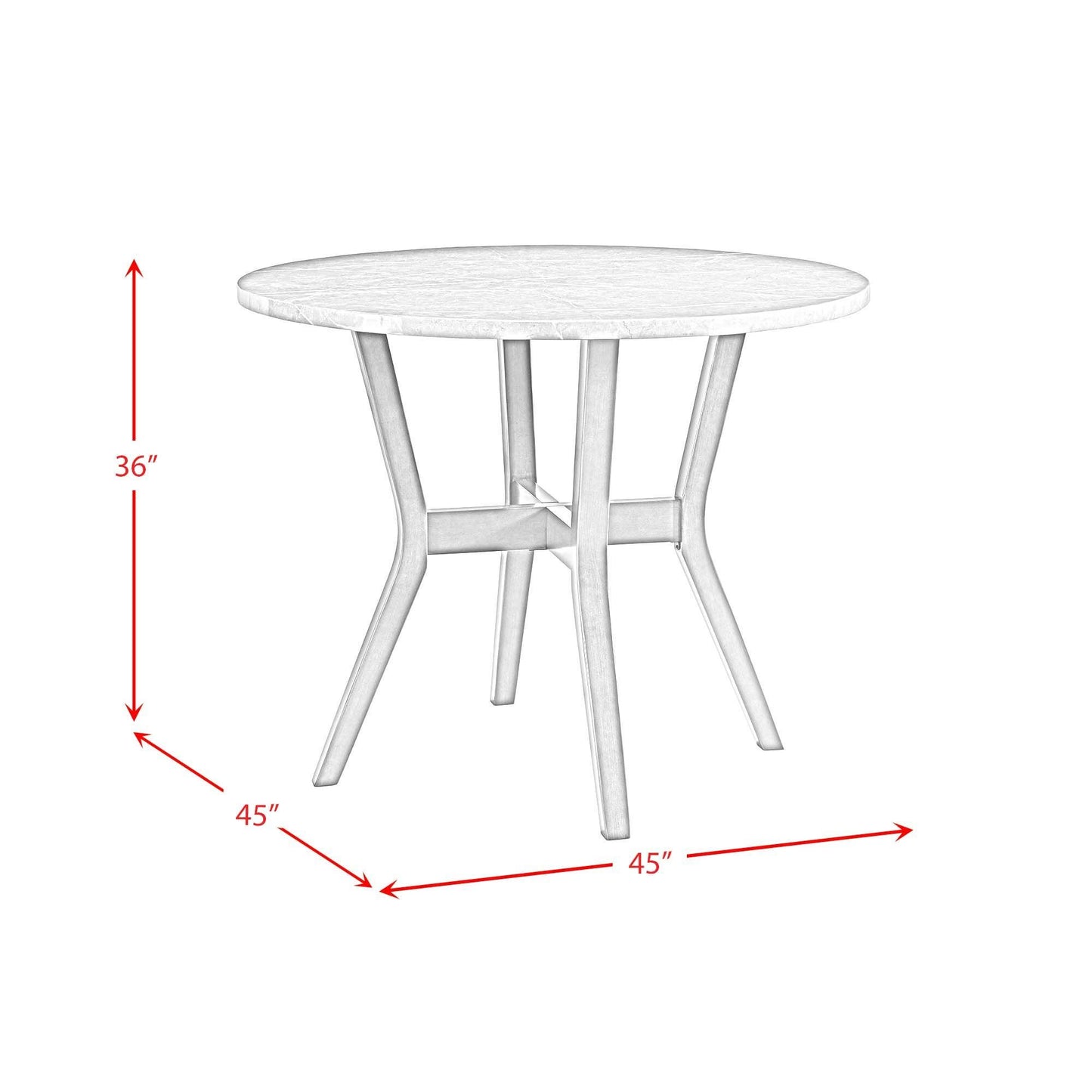 Ambridge 5PC Round Counter Set - Counter Height