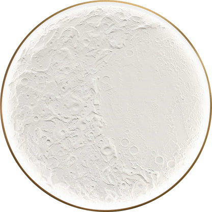 Lunar Relief Hand-Painted LED Canvas in Frame