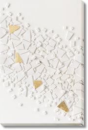''Gilded Shards Modern Mosaic'' Hand-painted 3D Canvas