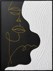 Contour Muse II Hand-Painted Canvas in Frame