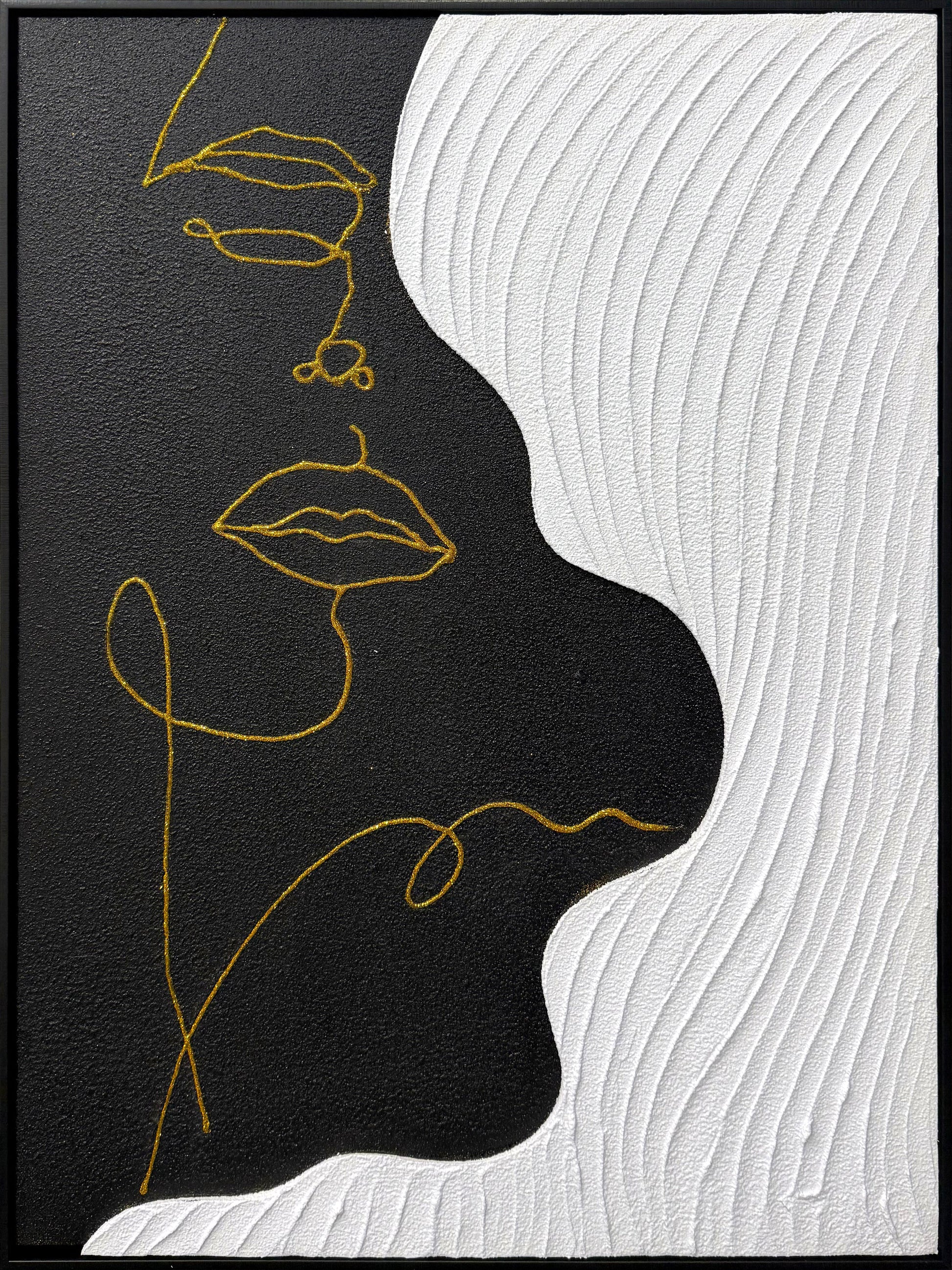 Contour Muse II Hand-Painted Canvas in Frame