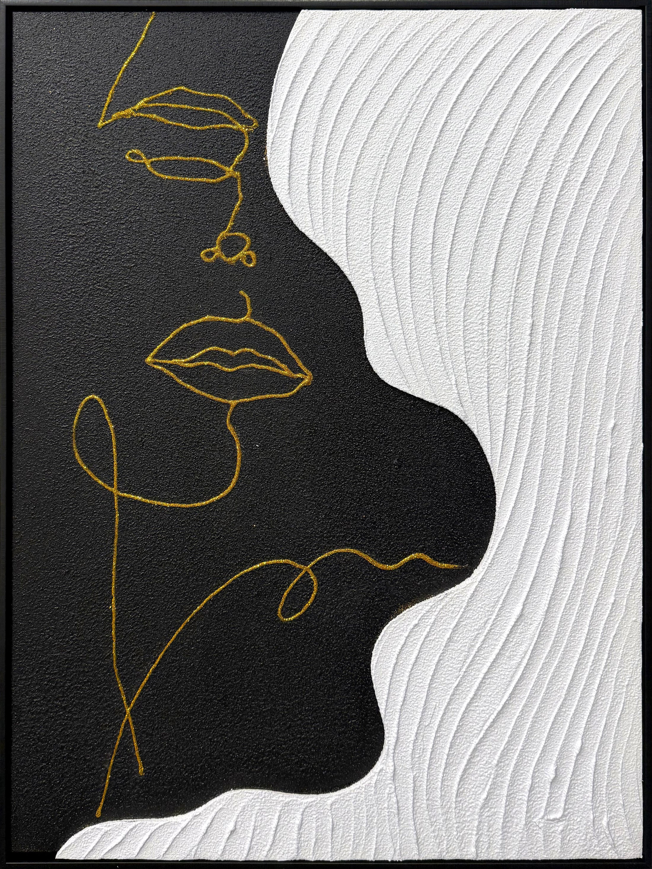 Contour Muse II Hand-Painted Canvas in Frame