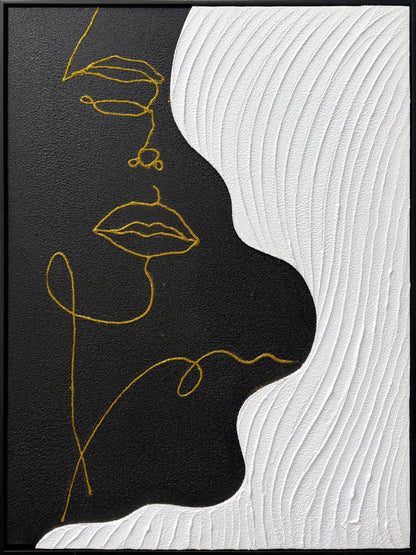 Contour Muse II Hand-Painted Canvas in Frame