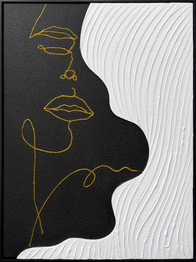 Contour Muse II Hand-Painted Canvas in Frame