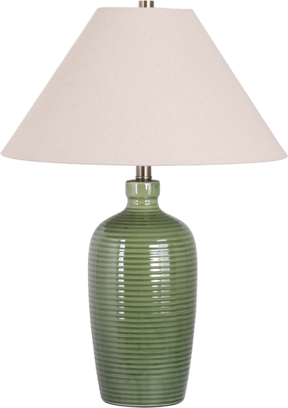 Verdant Elegance Ceramic Table Lamp (Case Pack 2)