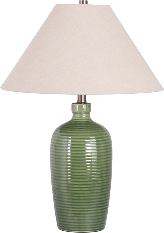 Verdant Elegance Ceramic Table Lamp (Case Pack 2)