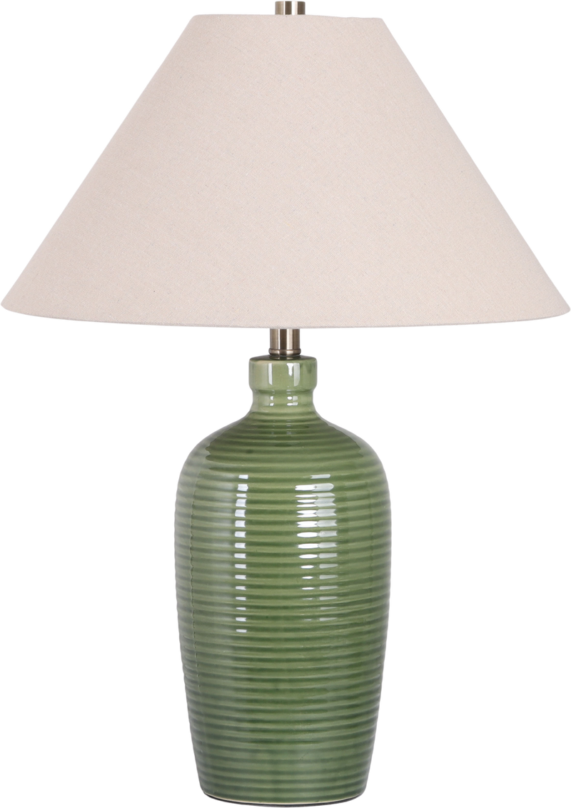 Verdant Elegance Ceramic Table Lamp (Case Pack 2)