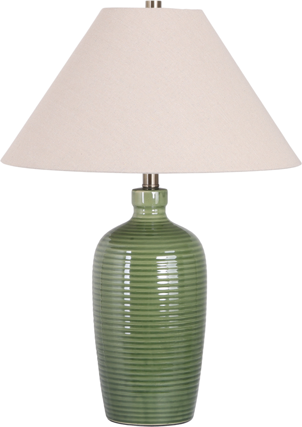 Verdant Elegance Ceramic Table Lamp (Case Pack 2)