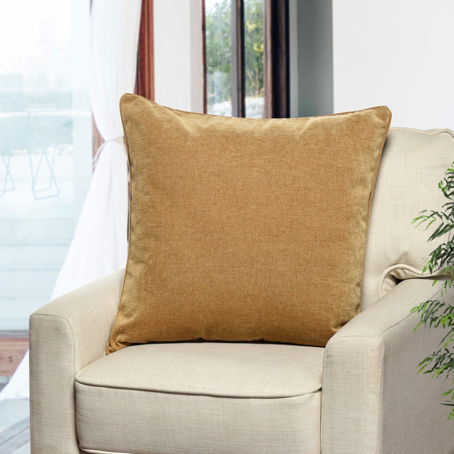 Dann Foley Horizon Gold Chenille Pillow