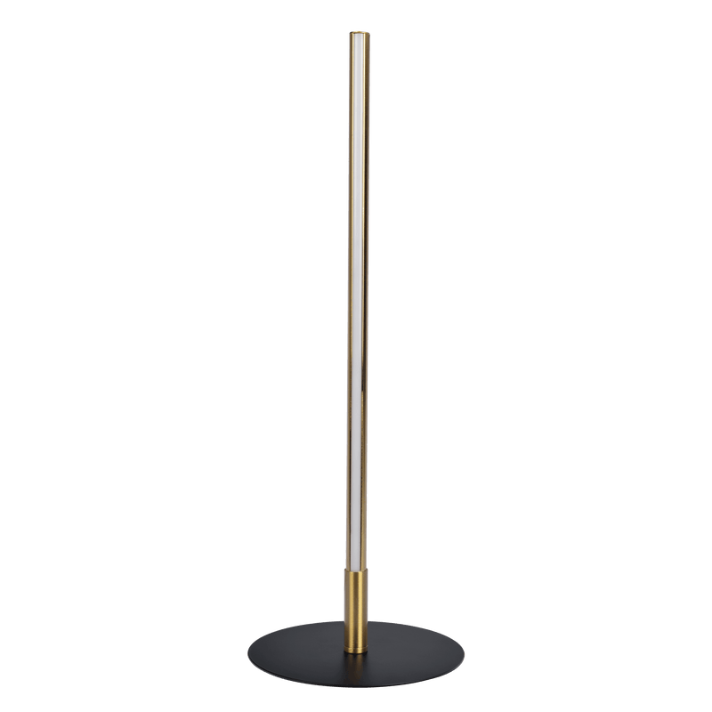 Lámpara de mesa LED Dimond Black con interruptor de encendido y apagado, base redonda de metal