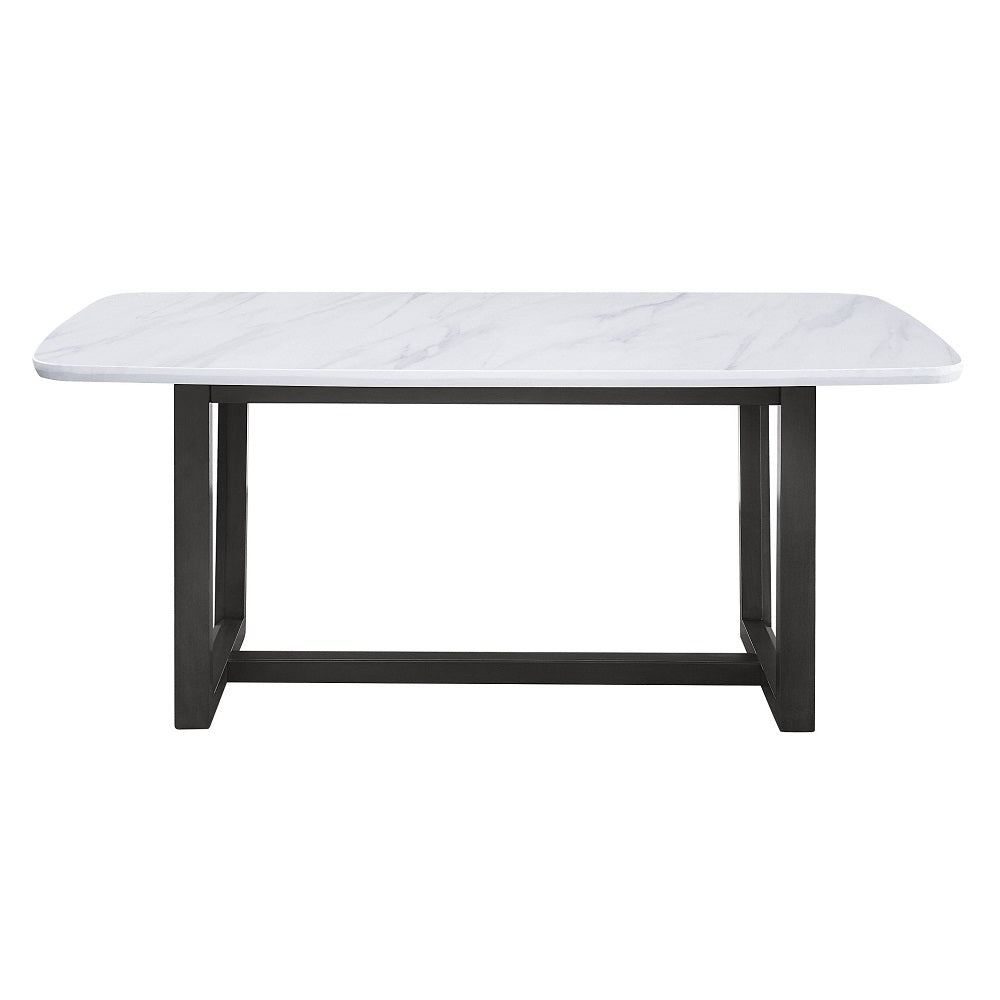Madan Rectangular Dining Table with Marble Top