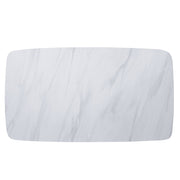 Mesa de comedor rectangular Madan con tablero de mármol