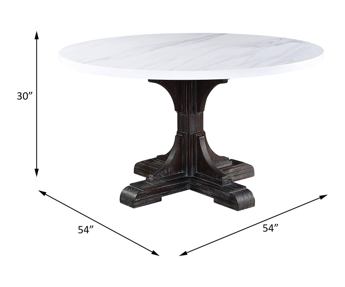 Mesa de comedor redonda Gerardo de 54" de diámetro