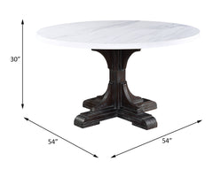 Mesa de comedor redonda Gerardo de 54" de diámetro