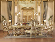 Mesa de comedor rectangular Seville de 106" de largo con base de pedestal