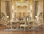 Mesa de comedor rectangular Seville de 106" de largo con base de pedestal