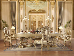 Mesa de comedor rectangular Seville de 106" de largo con base de pedestal