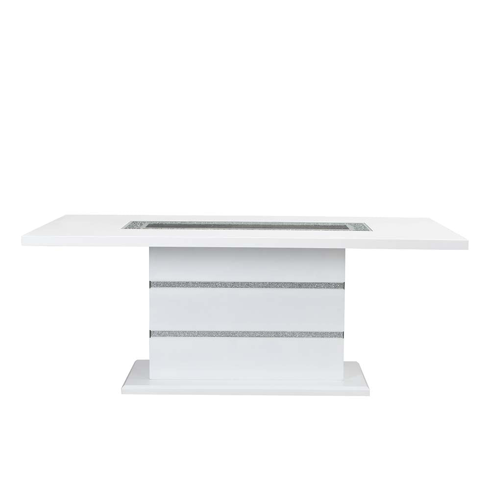 Mesa de comedor rectangular Elizaveta de 79" de largo con base de pedestal