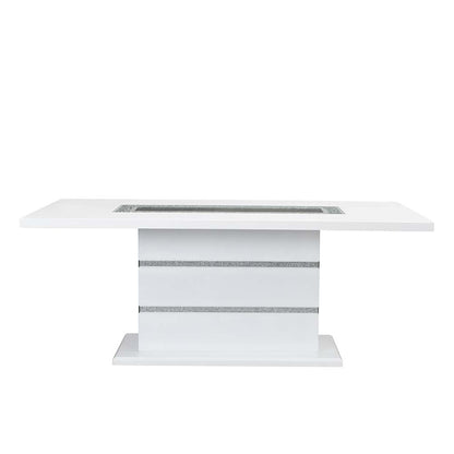 Mesa de comedor rectangular Elizaveta de 79" de largo con base de pedestal