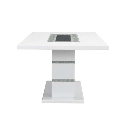 Mesa de comedor rectangular Elizaveta de 79" de largo con base de pedestal