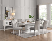 Mesa de comedor rectangular Elizaveta de 79" de largo con base de pedestal