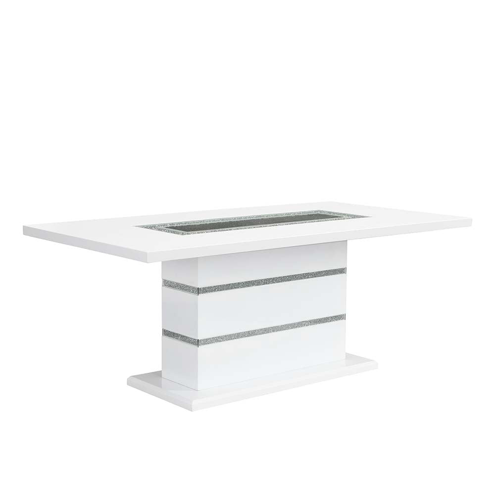 Mesa de comedor rectangular Elizaveta de 79" de largo con base de pedestal