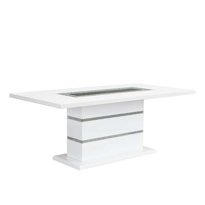 Mesa de comedor rectangular Elizaveta de 79" de largo con base de pedestal