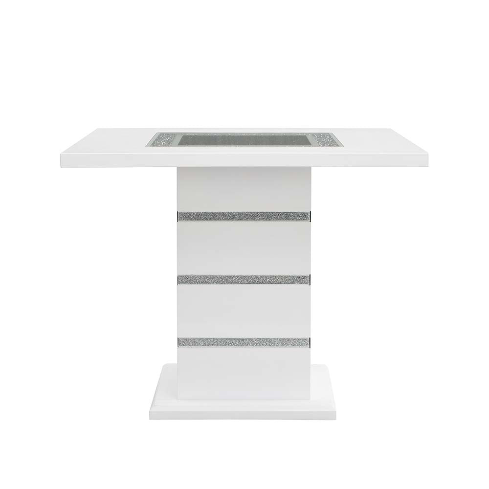 Elizaveta Square 47"L Counter Height Table with Pedestal Base