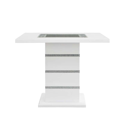 Elizaveta Square 47"L Counter Height Table with Pedestal Base