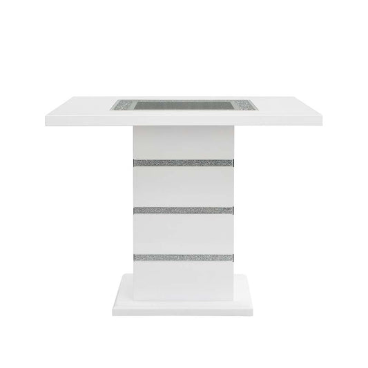 Elizaveta Square 47"L Counter Height Table with Pedestal Base